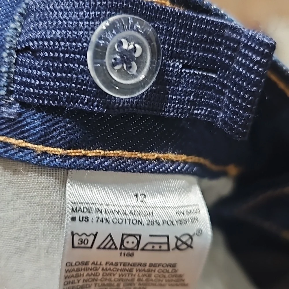 Old Navy Blue Skinny Girls Jeans Size 12 New